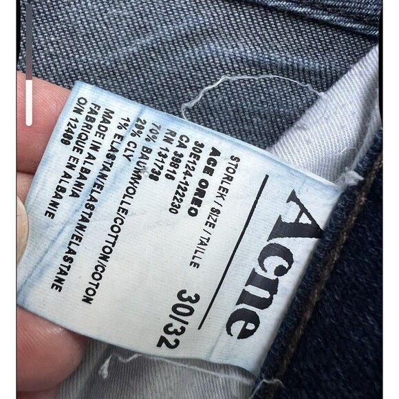 Acne Studios Ace Oreo Jeans 30 X 32 Denim - Picture 2 of 8